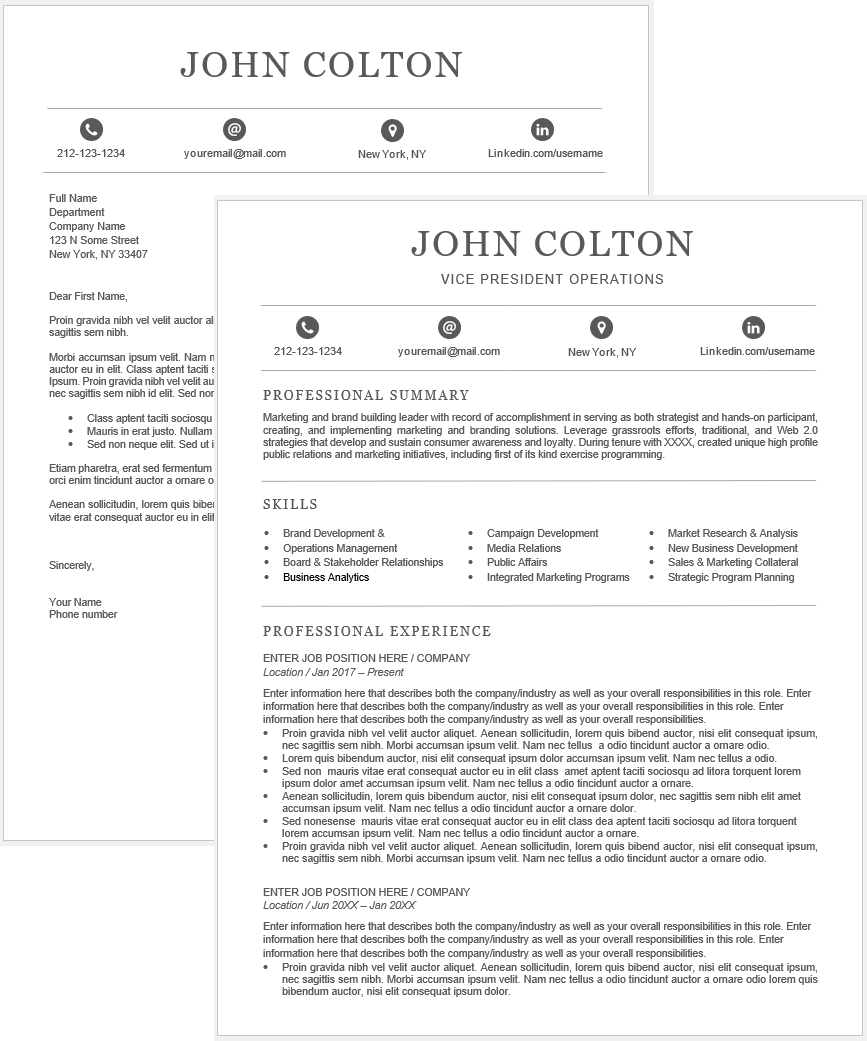 John Colton template 2020-10-18 w cover letter Graphic Resume Template, 2-column