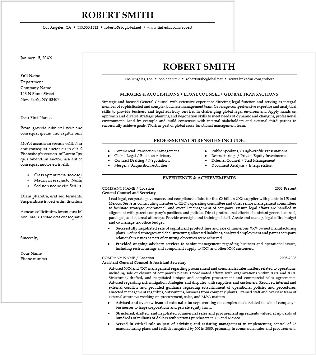 Template 02 BW Robert Smith r+cl Elegant Resume Template, 1-column