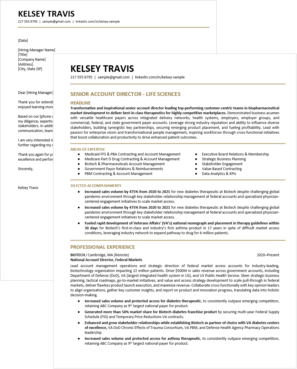 Graphic Resume Template, 2-column