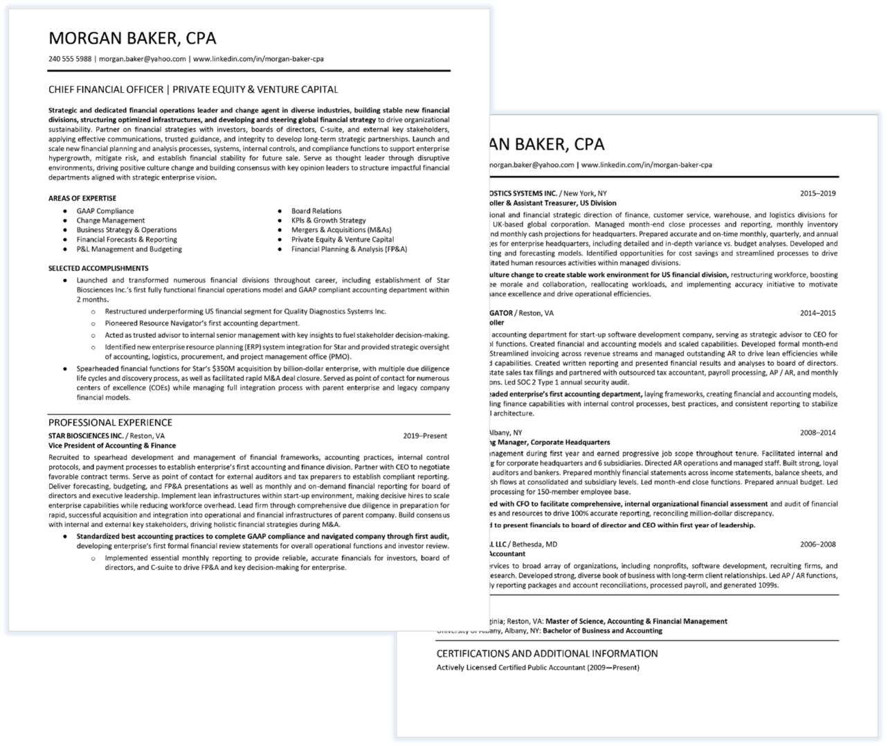 Private Equity Resume • Executive Resume Writers